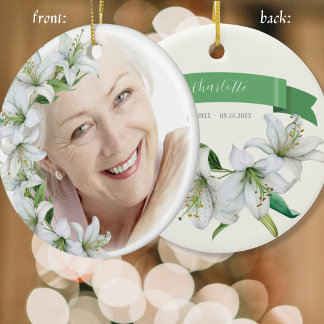 Photo Remembrance Ceramic Ornament