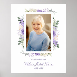 Photo Remembrance Service Dear Ones Purple Shades Poster