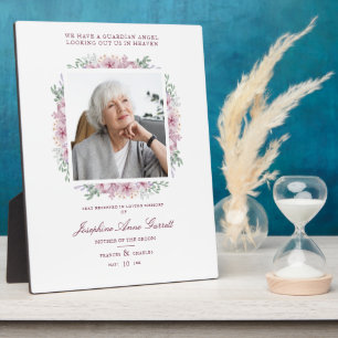 Photo Remembrance Wedding Dear Ones Pink Shades Plaque