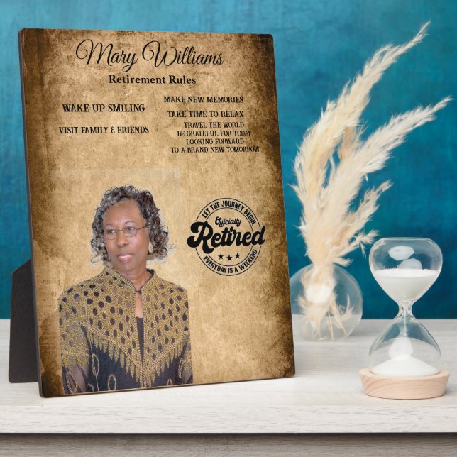 Photo retirement Award Plaque (Side)