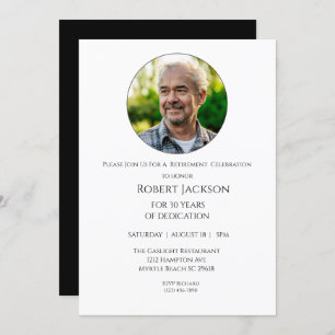Photo Retirement PartyCelebration  Invitation