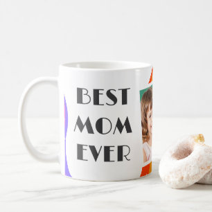 Photo Retro Wavy Pastel Mother's Day Coffee Mug