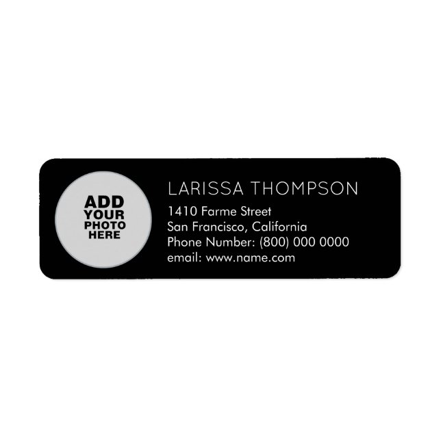photo return address label (Front)