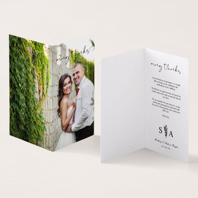 Photo Romantic Botanical Branches Whimsical Script (Inside and Outside)