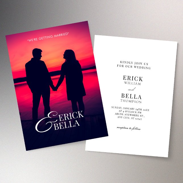 Photo Romantic shilouette wedding  Invitation (Creator Uploaded)