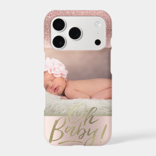 Photo Rose Gold Glitter Ombre Oh Baby