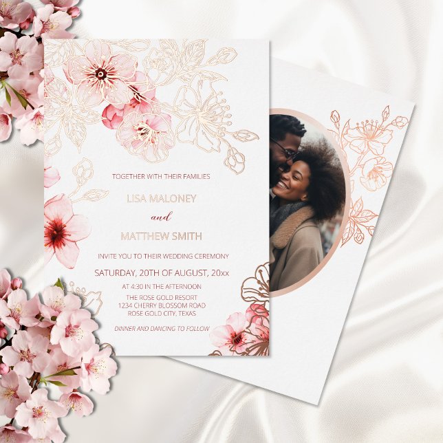 PHOTO Rose Gold  Pink Cherry Blossom Wedding (Creator Uploaded)