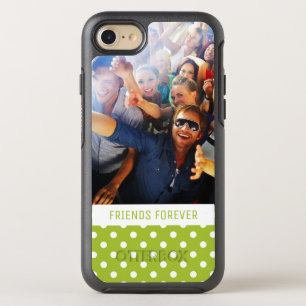 Photo rose pattern with blue polka dots OtterBox symmetry iPhone 8/7 case
