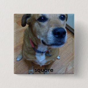 photo, ROUND- customised 15 Cm Square Badge