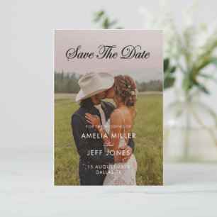 photo rustic minimal simple modern cowboy save  the date