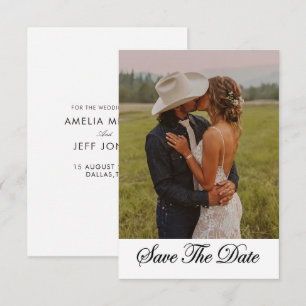 photo rustic minimal simple modern stylish save  the date