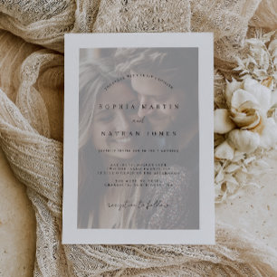 Photo Rustic Minimalist Wedding Invitation