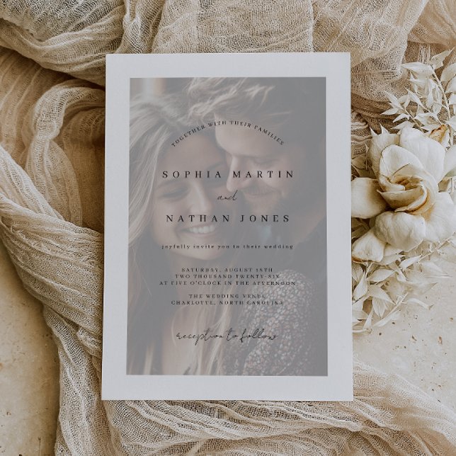 Photo Rustic Minimalist Wedding Invitation (Creator Uploaded)