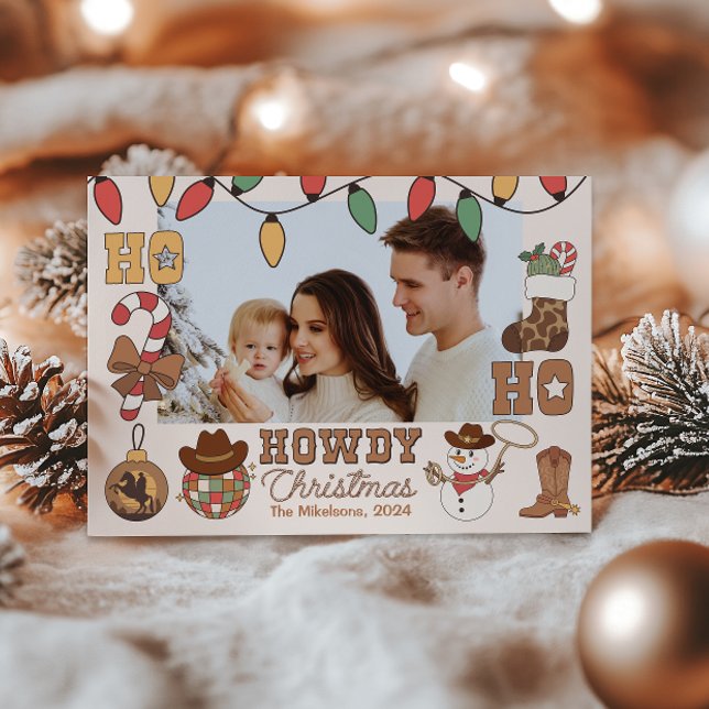 Photo Rustic Western Christmas  Holiday Card (Creator Uploaded)