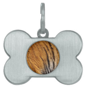 Photo-sampled Tiger Stripes Big Cat Wildlife Pet Name Tag