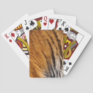 Photo-sampled Tiger Stripes Big Cat Wildlife Playing Cards
