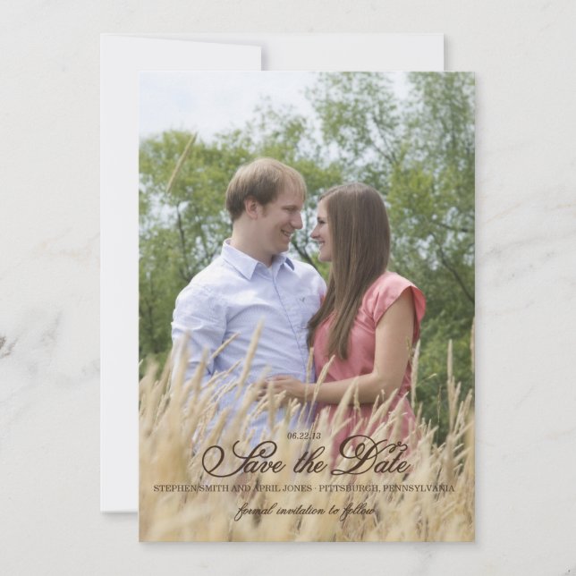 Photo Save the Date Announcement (Front)