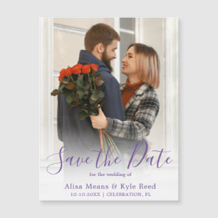 Photo Save the Date Announcement Magnet