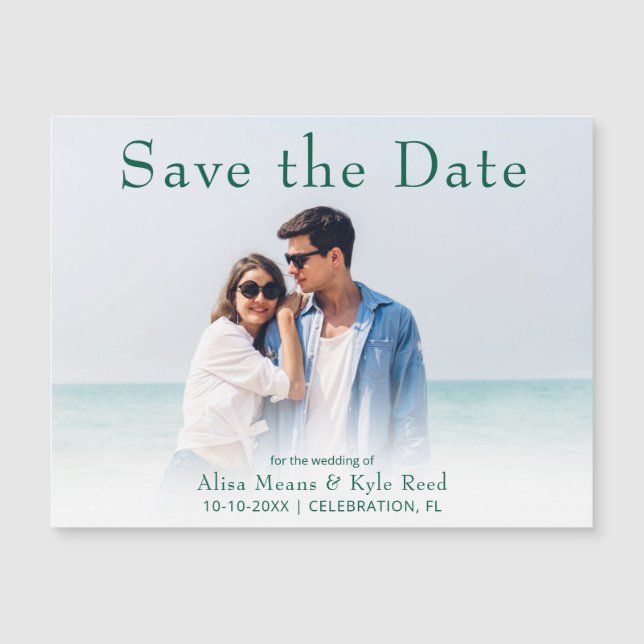 Photo Save the Date Announcement Magnet (Front)