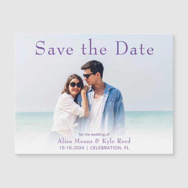 Photo Save the Date Announcement Magnet (Front)