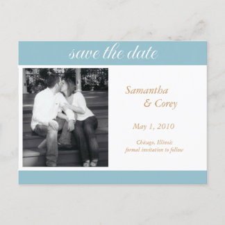 photo save the date announcement postcard