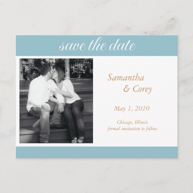 photo save the date announcement postcard (Front)
