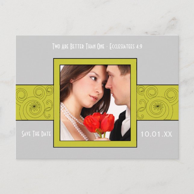 Photo Save The Date Announcement Postcard (Front)