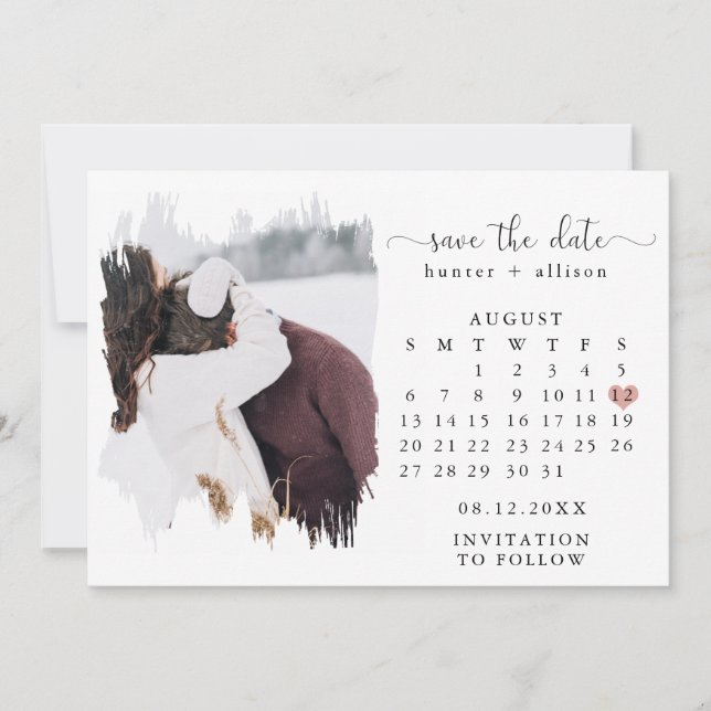 Photo Save The Date Calendar (Front)