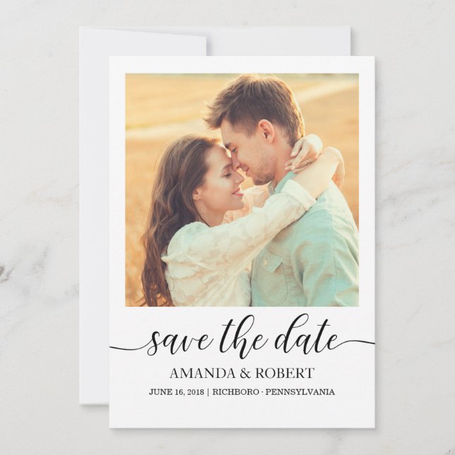 Photo Save the Date Card (Front)
