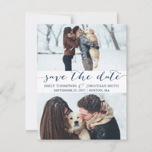 Photo Save the Date Card with Two Pictures