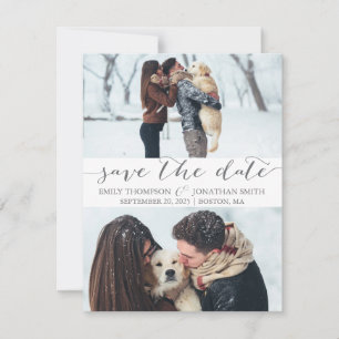 Photo Save the Date Card with Two Pictures