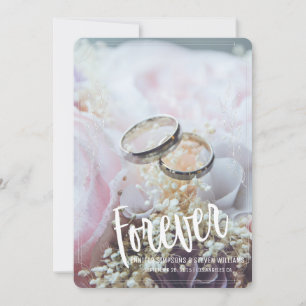Photo Save the Date forever floral design Invitation