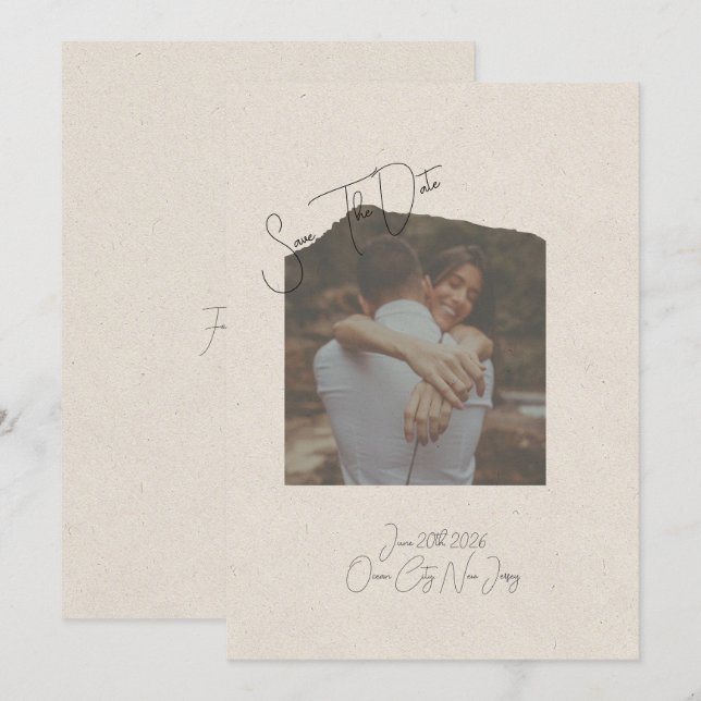 Photo Save The Date  Invitation (Front/Back)