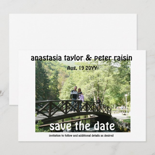 Photo Save the date Invitation (Front/Back)