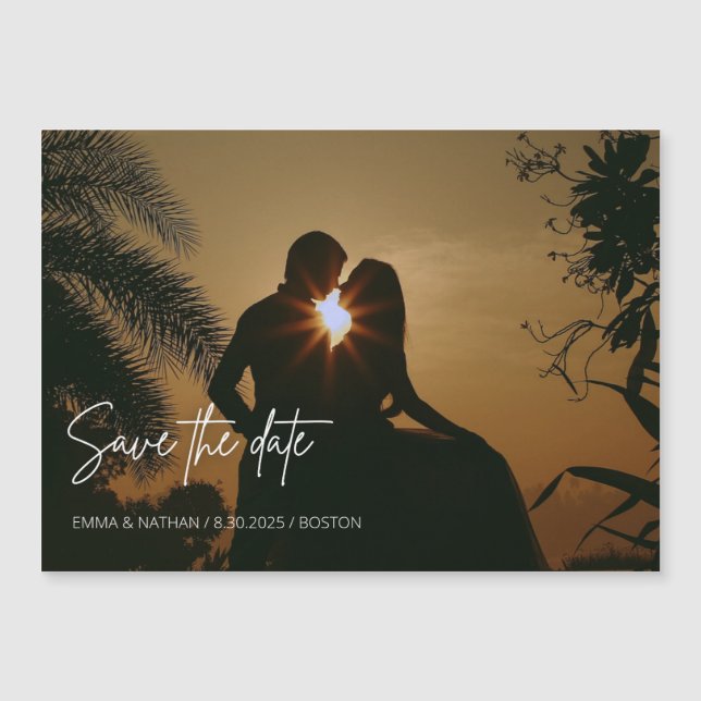  Photo Save the Date Magnetic Invitation (Front)
