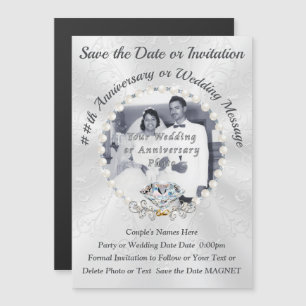 Photo Save the Date Magnets WEDDING or ANNIVERSARY
