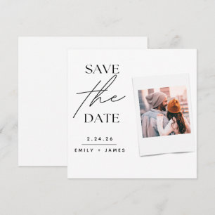 Photo Save the Date Minimalist Engagement wedding