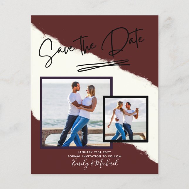 PHOTO Save The Date - Modern Handwritten Script Flyer (Front)