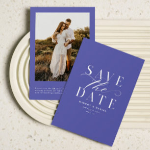 Photo Save The Date Purple Lavender QR Codes