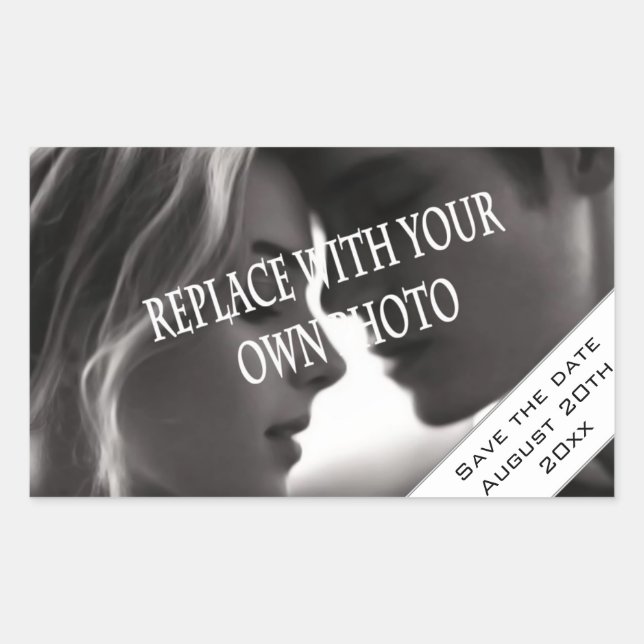 Photo save the date sticker (Front)