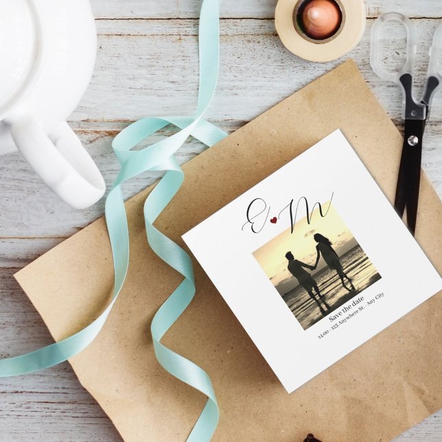 Photo Save the date Wedding Engagement Magnets (Add a touch of elegance and sophistication to your special day with our save the date photo magnets!)