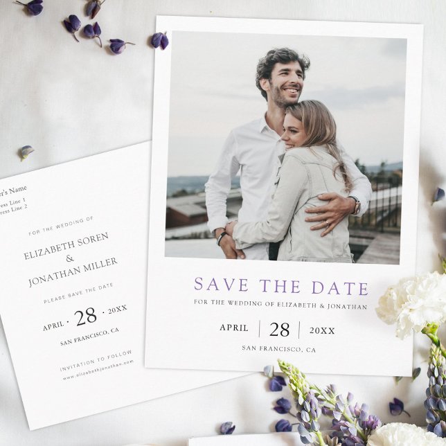 Photo Save the Date Wedding Invitation Postcard (Creator Uploaded)