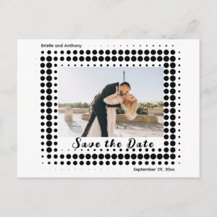 Photo Save the Date with Bride Groom Wedding Date Postcard