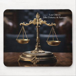 Photo Scales of Justice   Lawyer Mouse Pad