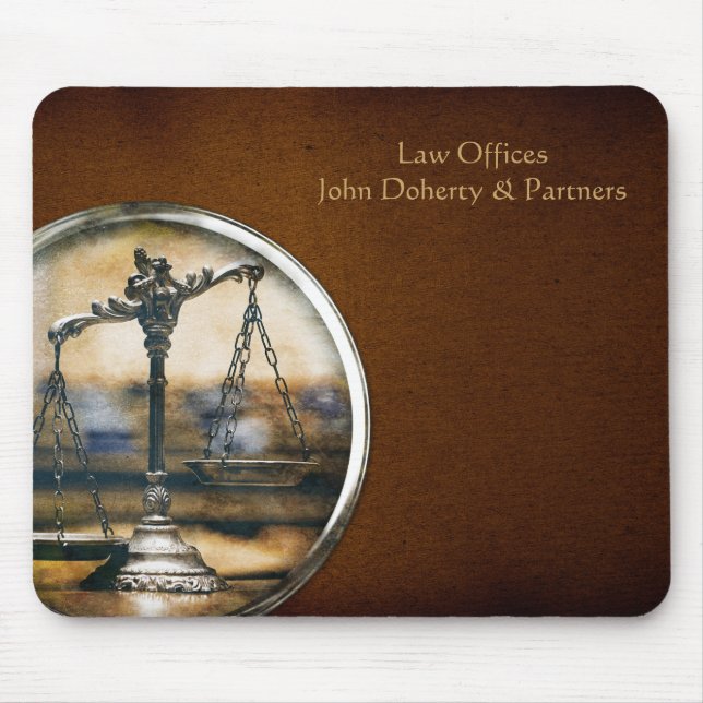 Photo Scales of Justice | Lawyer Mouse Pad (Front)