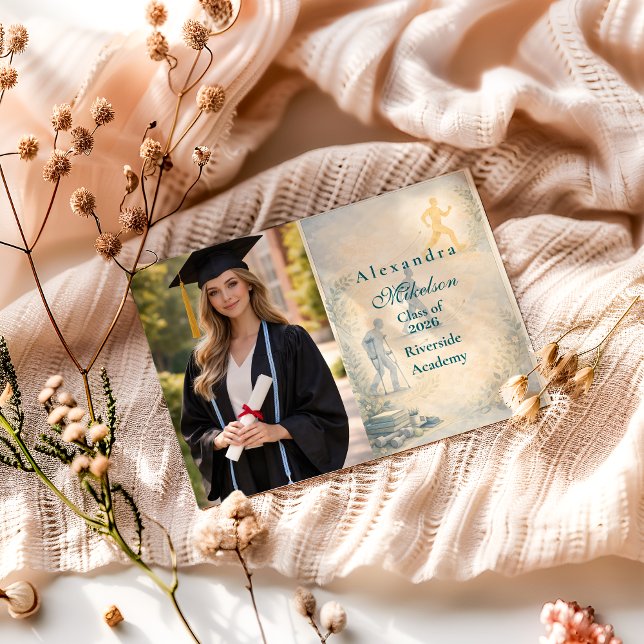 Photo Scholarly Physical Therapy Graduation Announcement (Creator Uploaded)