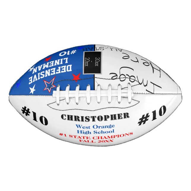 Photo School Champions Colbalt Blue Football (Front)