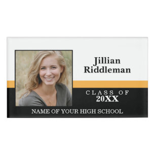 Photo School Reunion - Black and White Name Tag