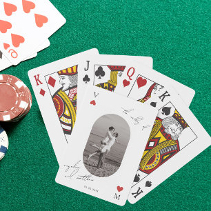 Photo Script Casino Vegas Wedding Guestbook Favor Playing Cards