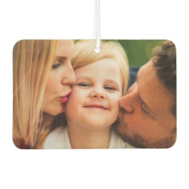 Photo Script Family Name Car Air Freshener (Front)